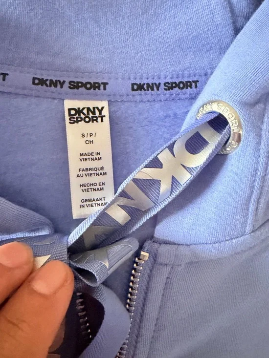 DKNY Periwinkle Zip-Up Hoodie set pants and sweater - Picture 8 of 9